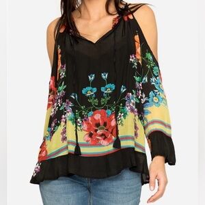 Johnny Was Garden Cold Shoulder Top Blouse
